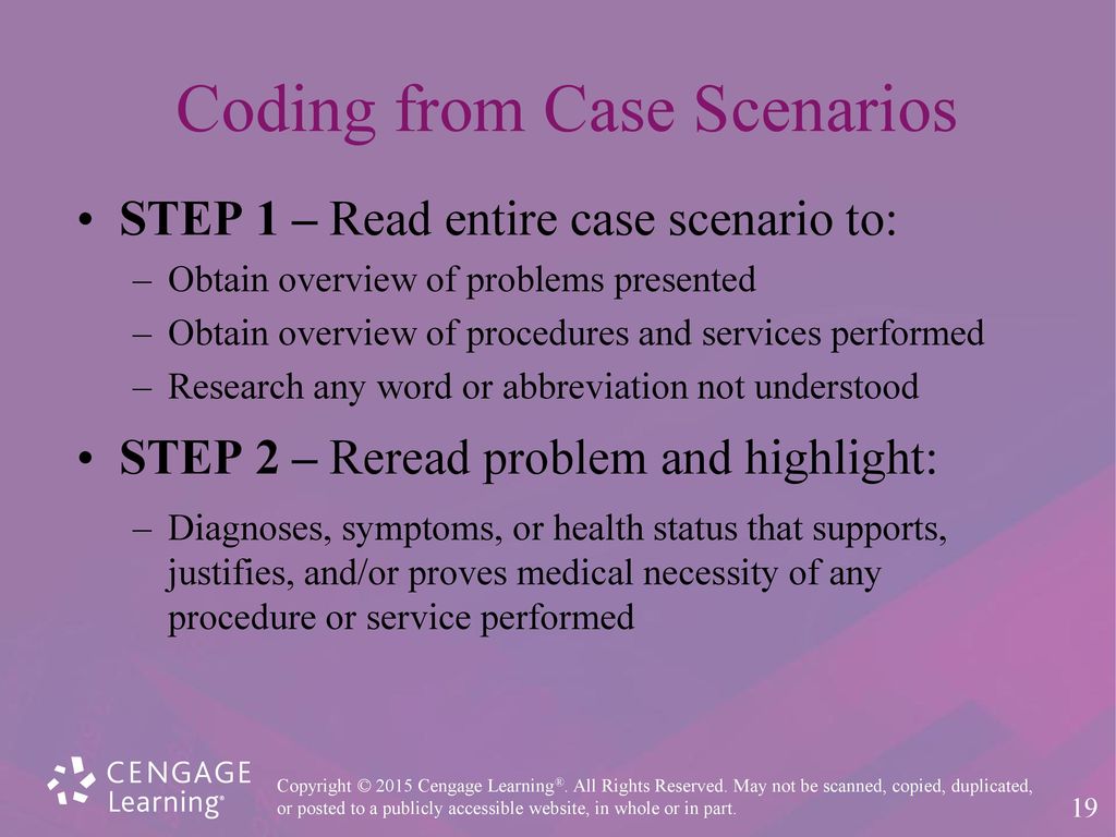 Examples Of Medical Coding Scenarios