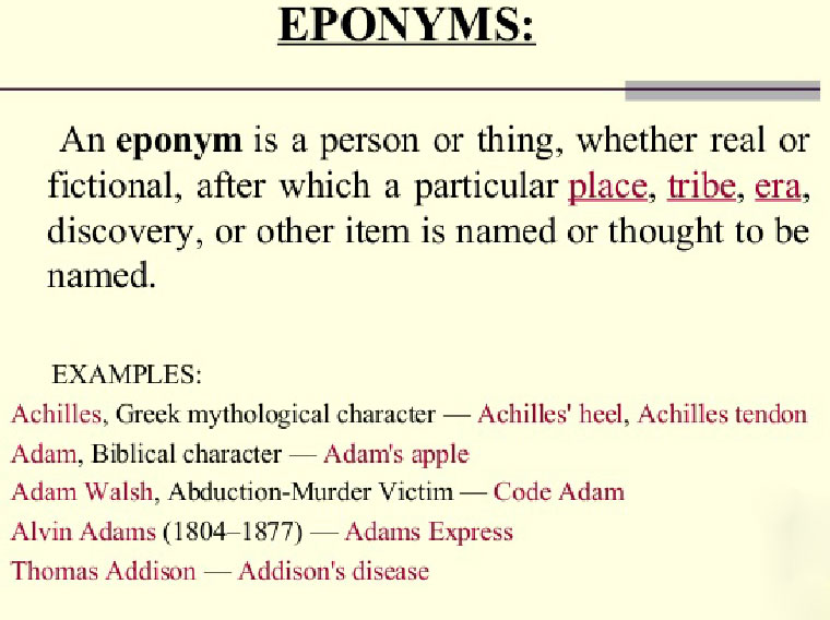 What Is An Example Of An Eponym Medical Coding